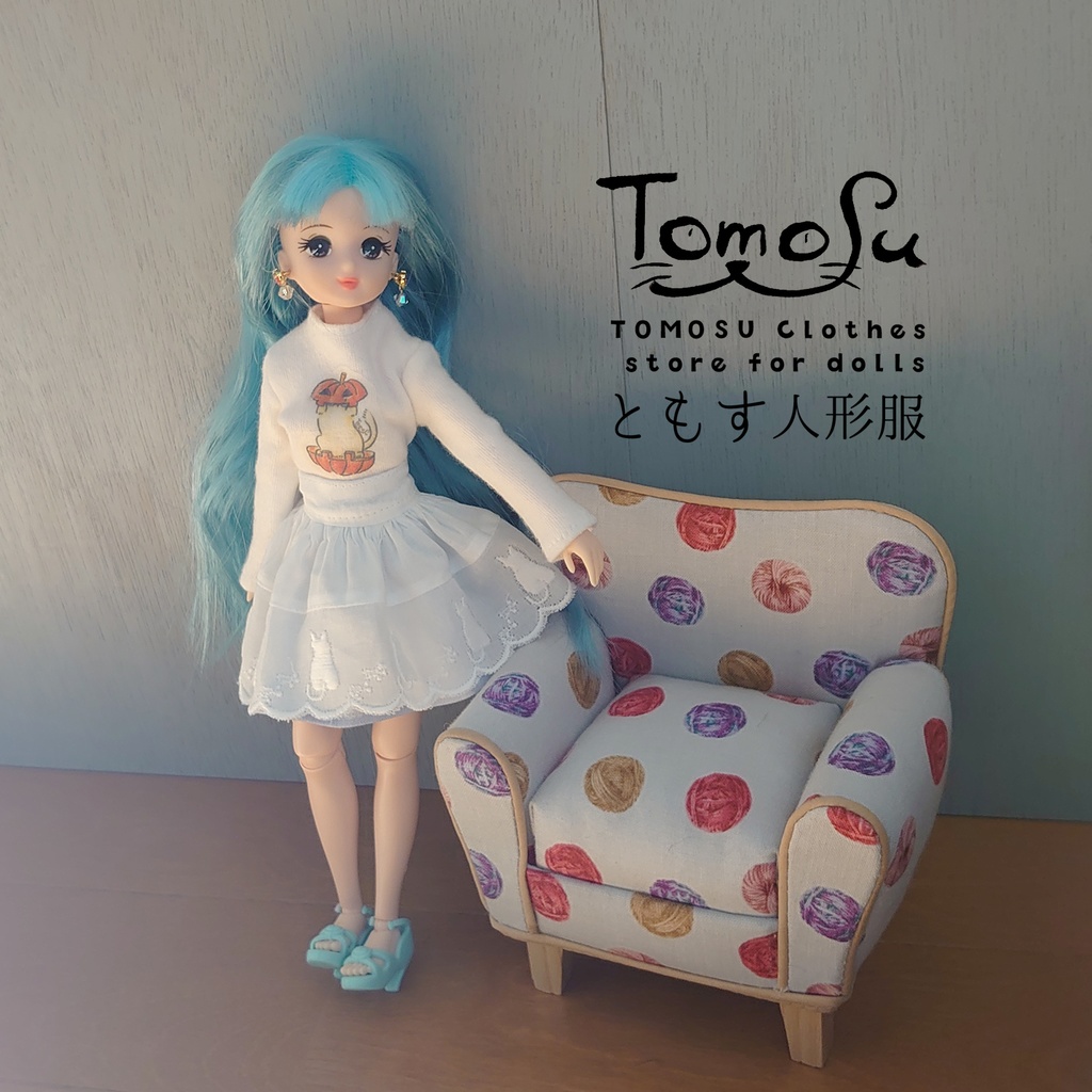 (B品)ハートねこふわふわスカート