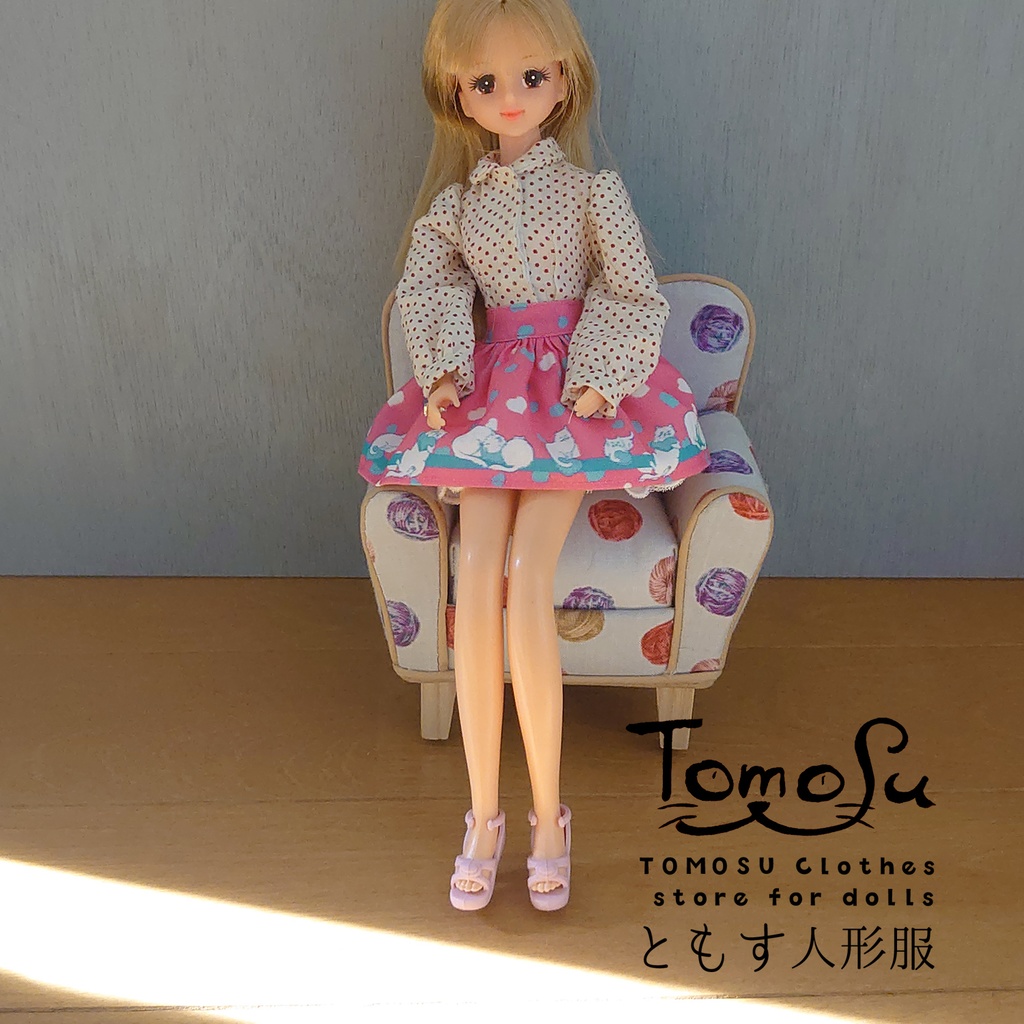 (B品)ハートねこふわふわスカート