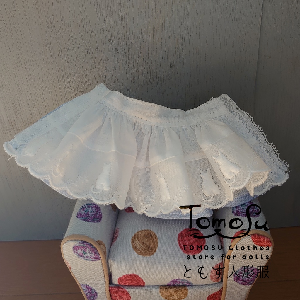 (B品)ハートねこふわふわスカート