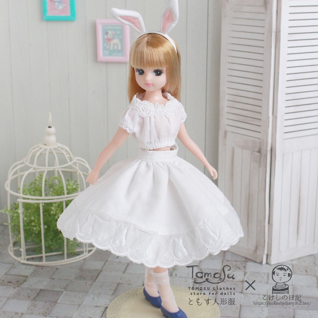 22~27cm向け花柄サーキュラースカート