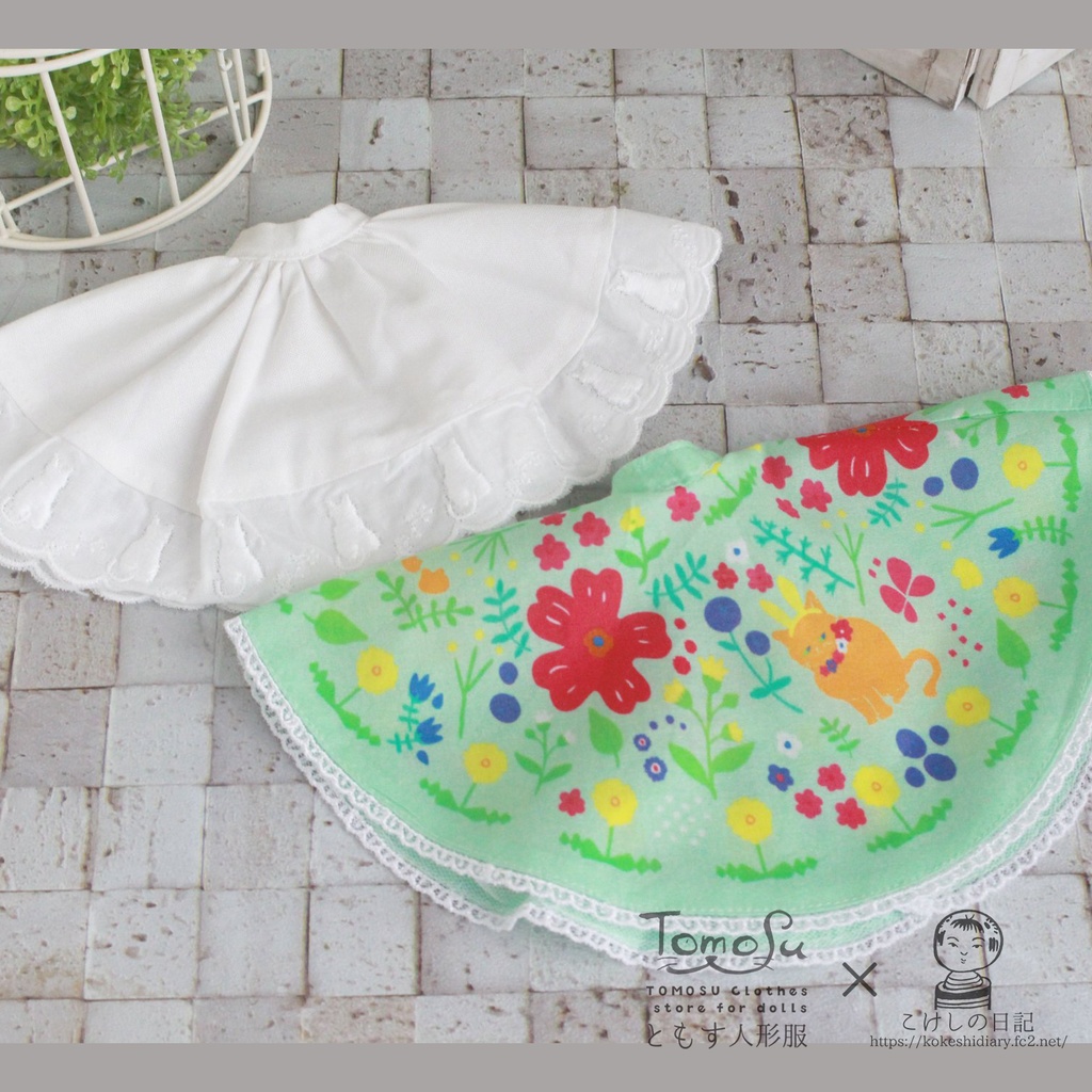 22~27cm向け花柄サーキュラースカート