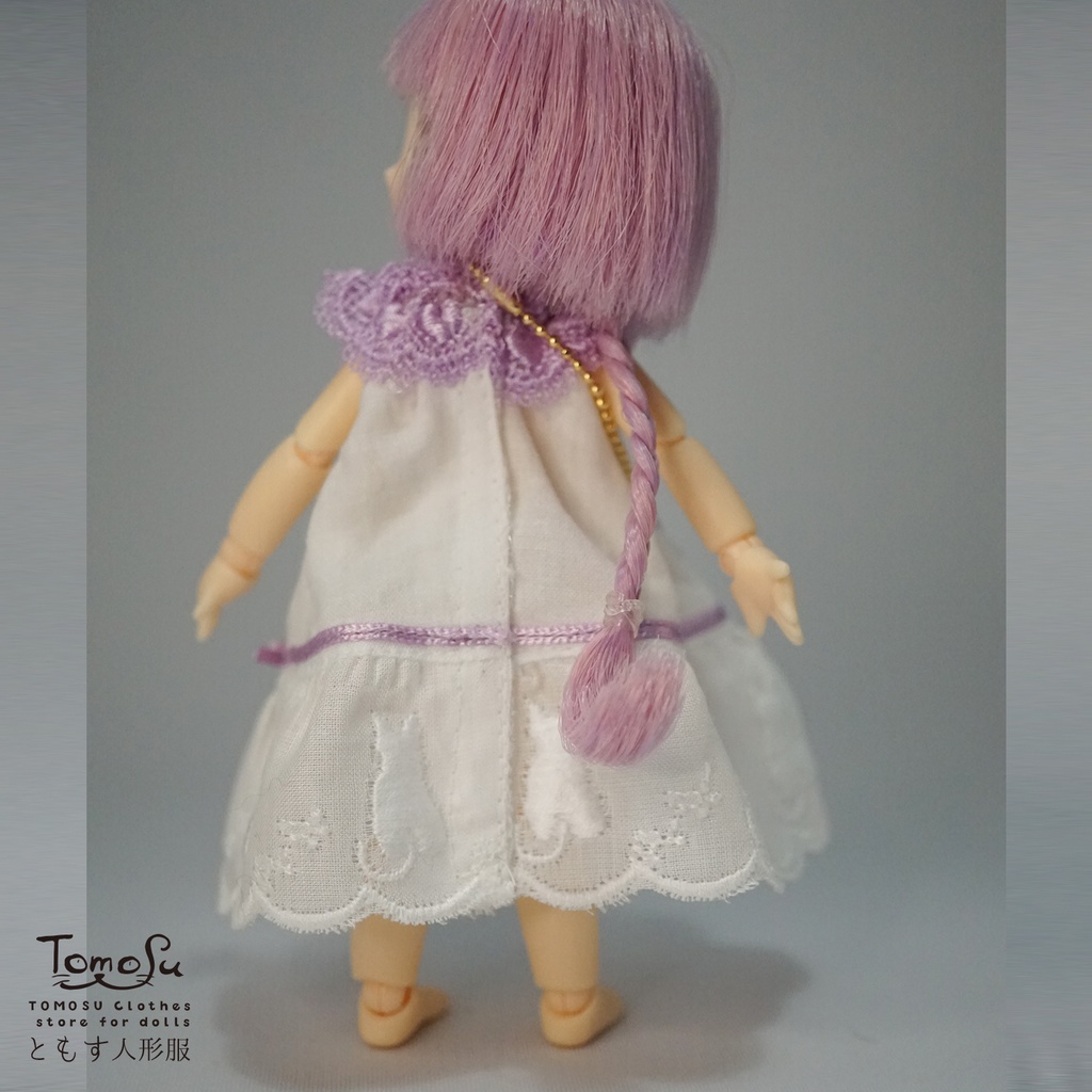 白猫の流れ星ワンピースセット