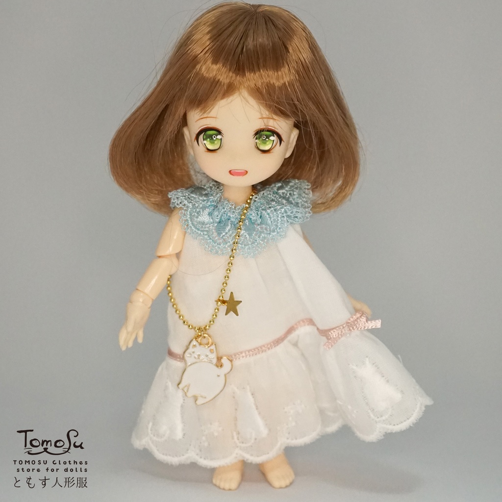 白猫の流れ星ワンピースセット