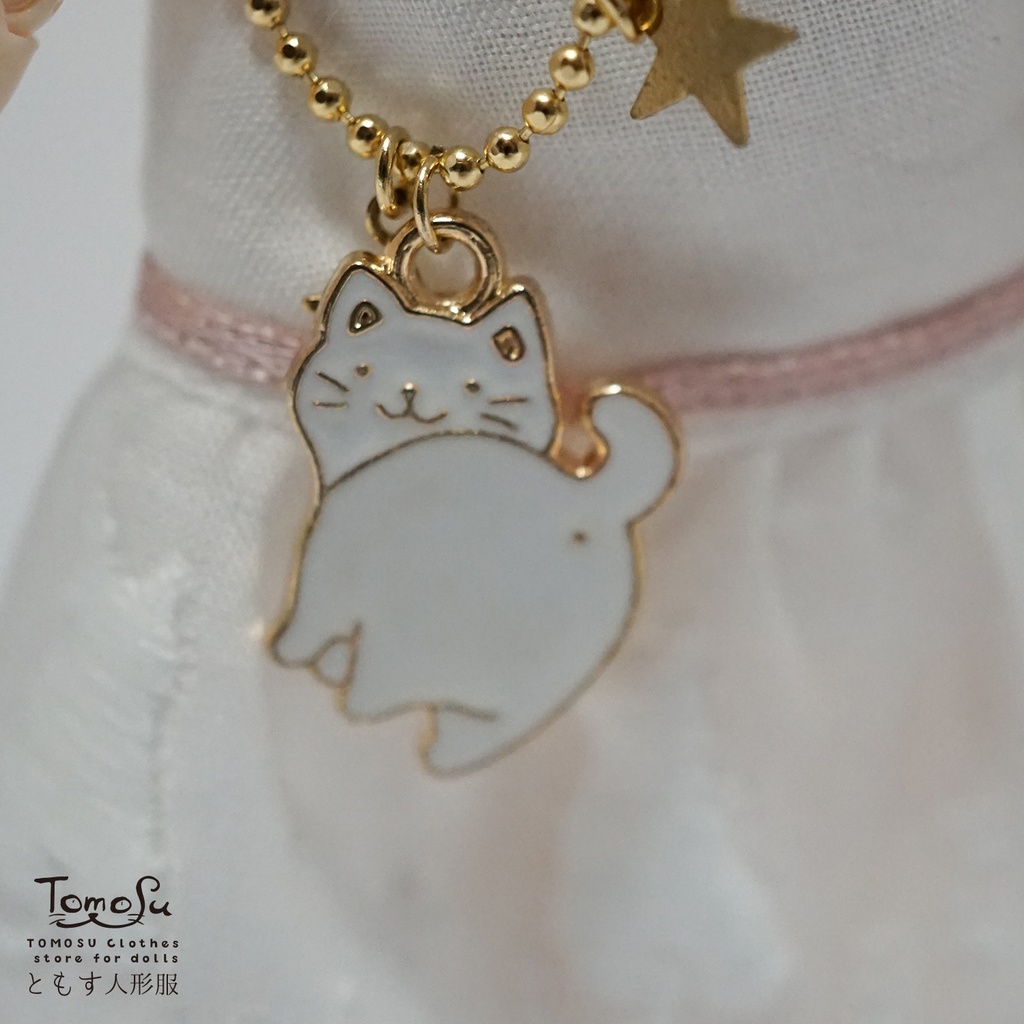 白猫の流れ星ワンピースセット