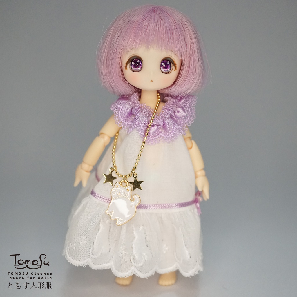 白猫の流れ星ワンピースセット