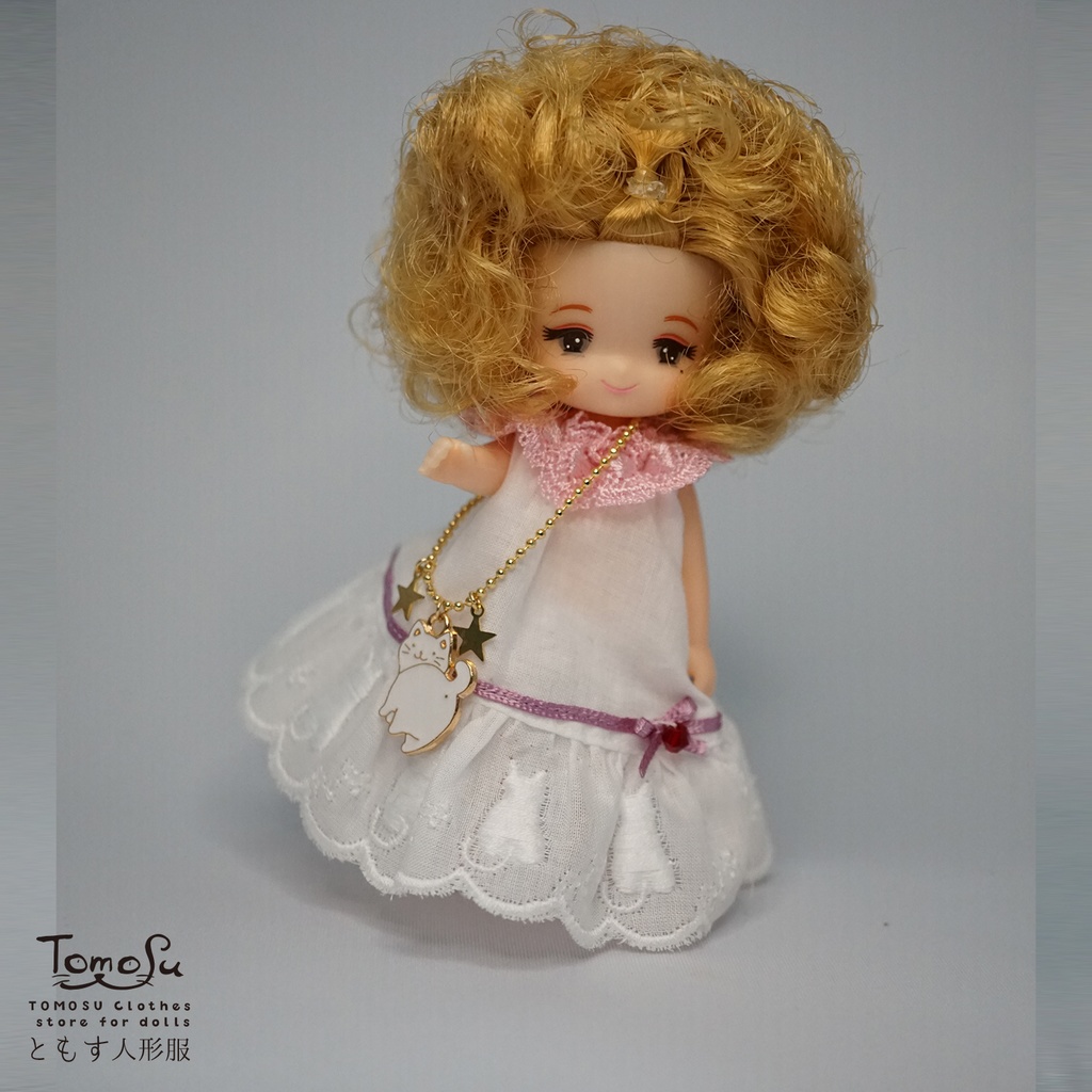 白猫の流れ星ワンピースセット