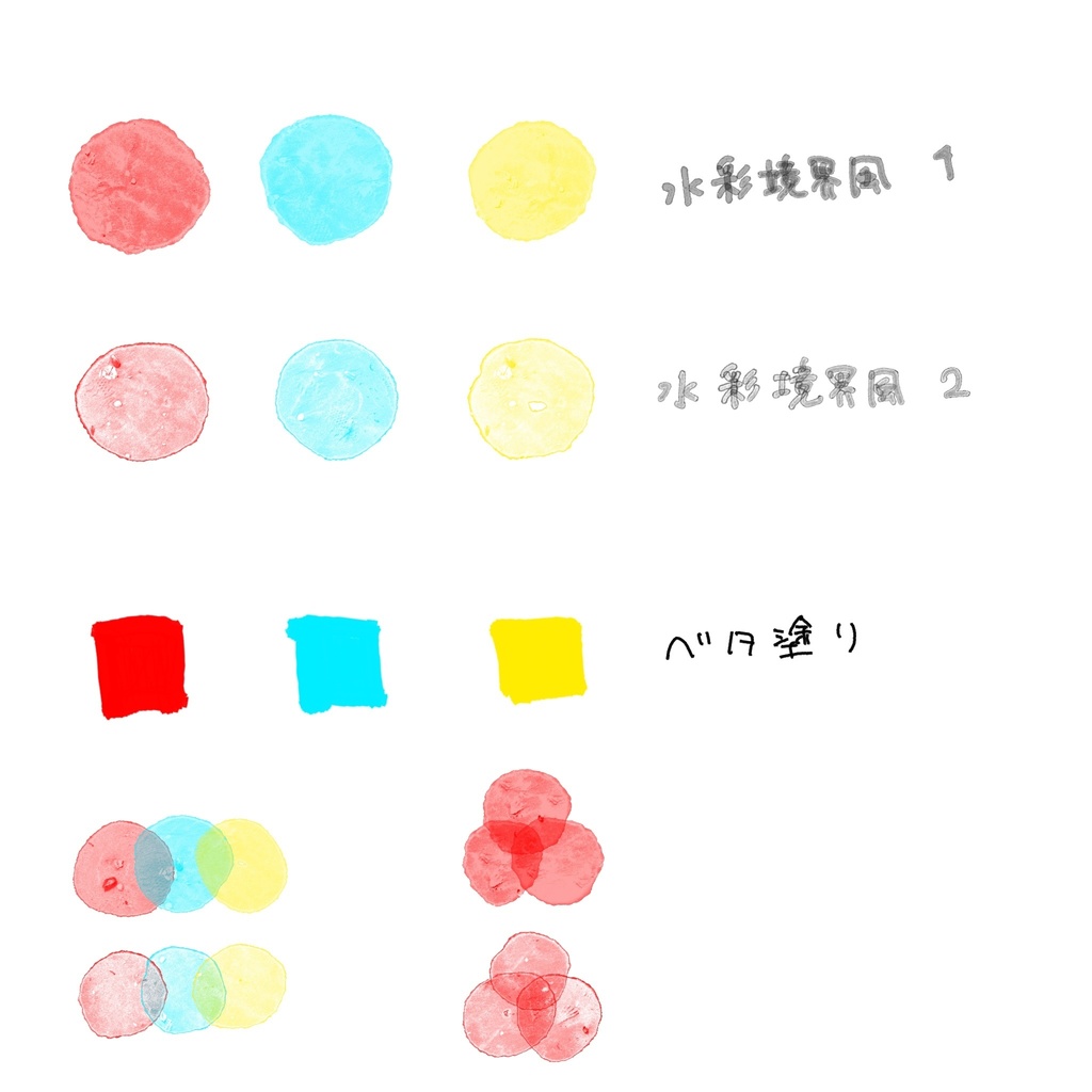 【procreate】水彩境界風ブラシ【無料】