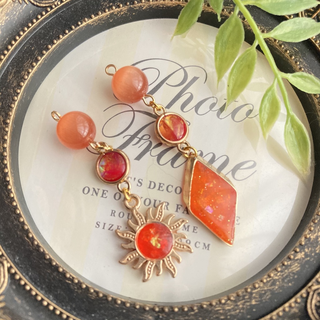 鬼滅の刃/炎柱/煉獄杏寿郎イメージピアス*イヤリング