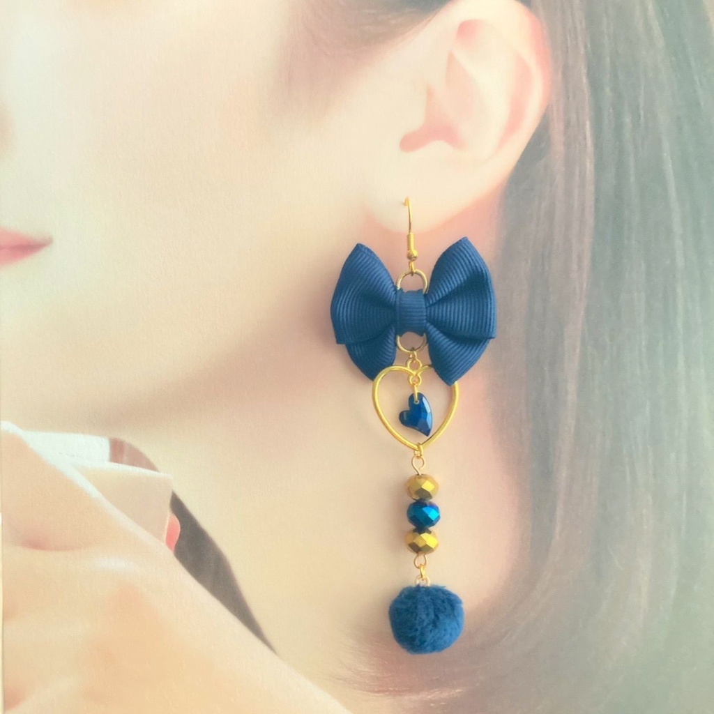 twst/デュース・スペードイメージおリボンピアス*イヤリング