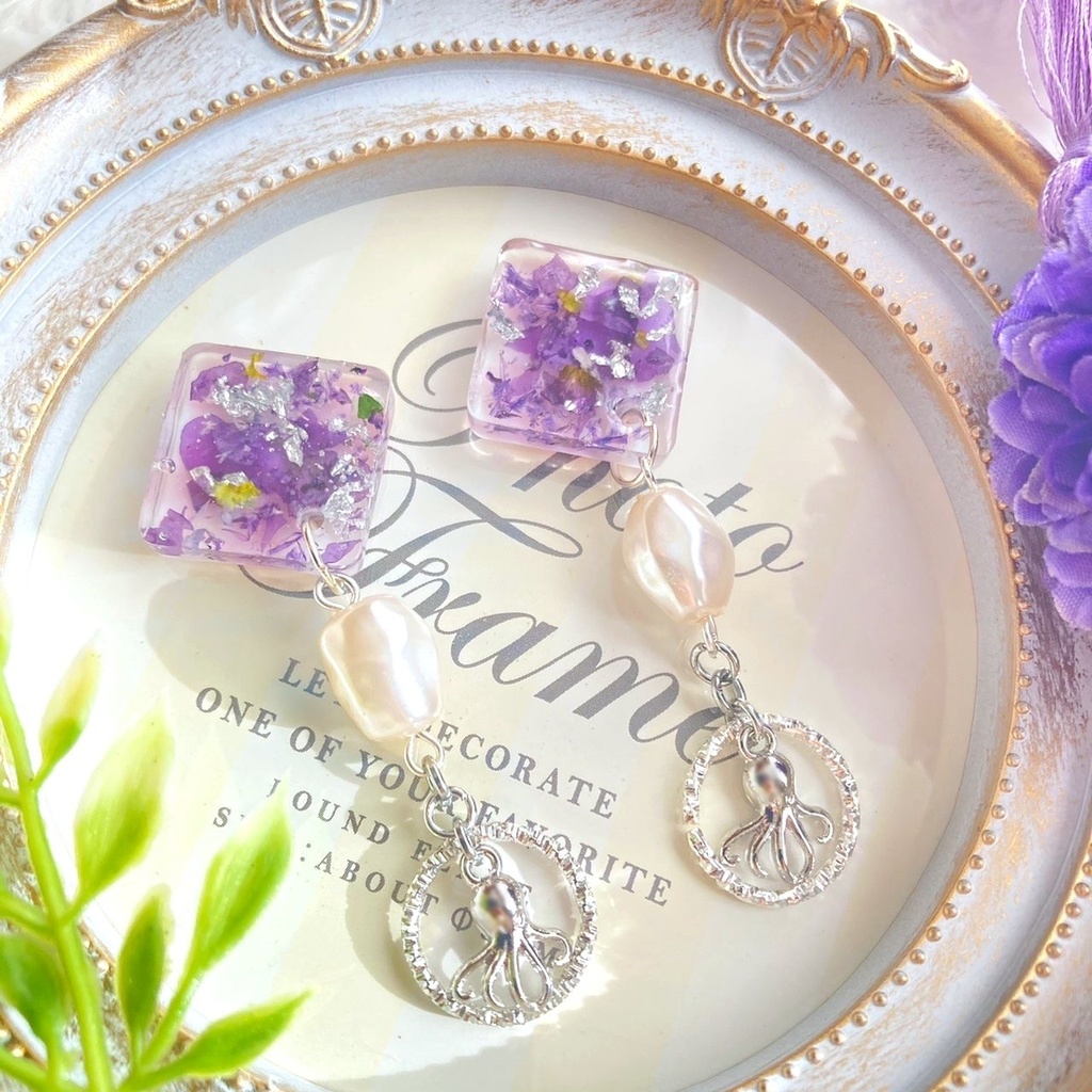 twst/アズールイメージ*レジンピアス