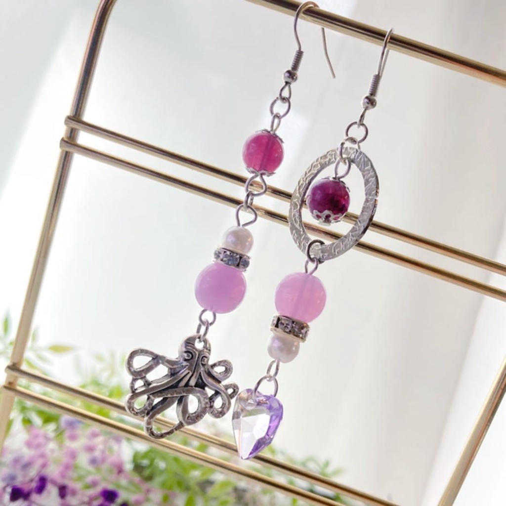 ツイステ/オクタヴィネル寮アズールイメージピアス*イヤリング