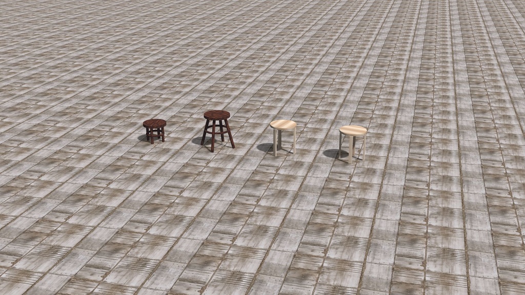 シンプルなスツール 4個セット