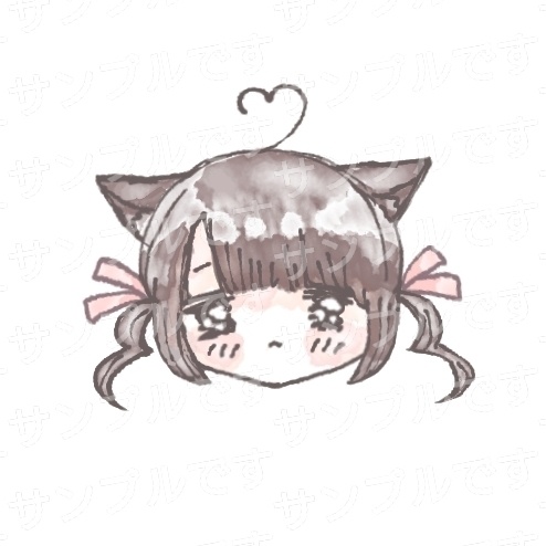 スマホステッカーねこみみちゃん