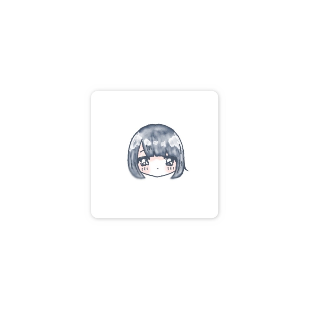 スマホステッカー青い子