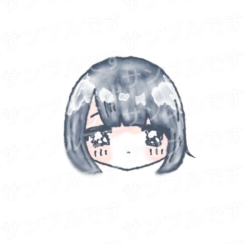 スマホステッカー青い子