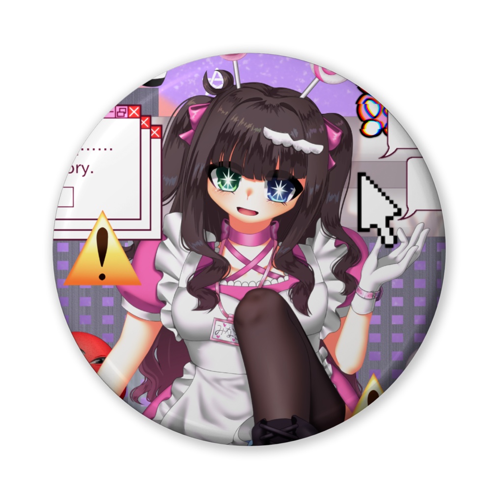 電波少女みなぎちゃん誕生祭2025 記念 缶バッジ【サイズ2種類】