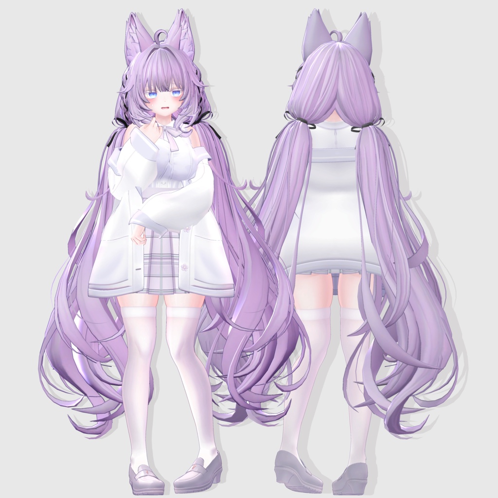 【12アバター対応 VRC Hair】 ふわりんツインテール