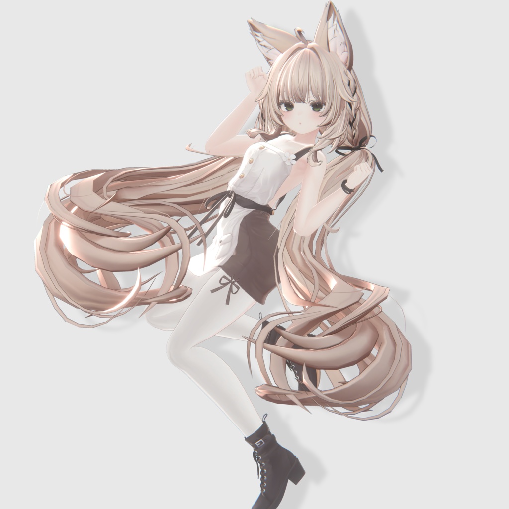 【12アバター対応 VRC Hair】 ふわりんツインテール