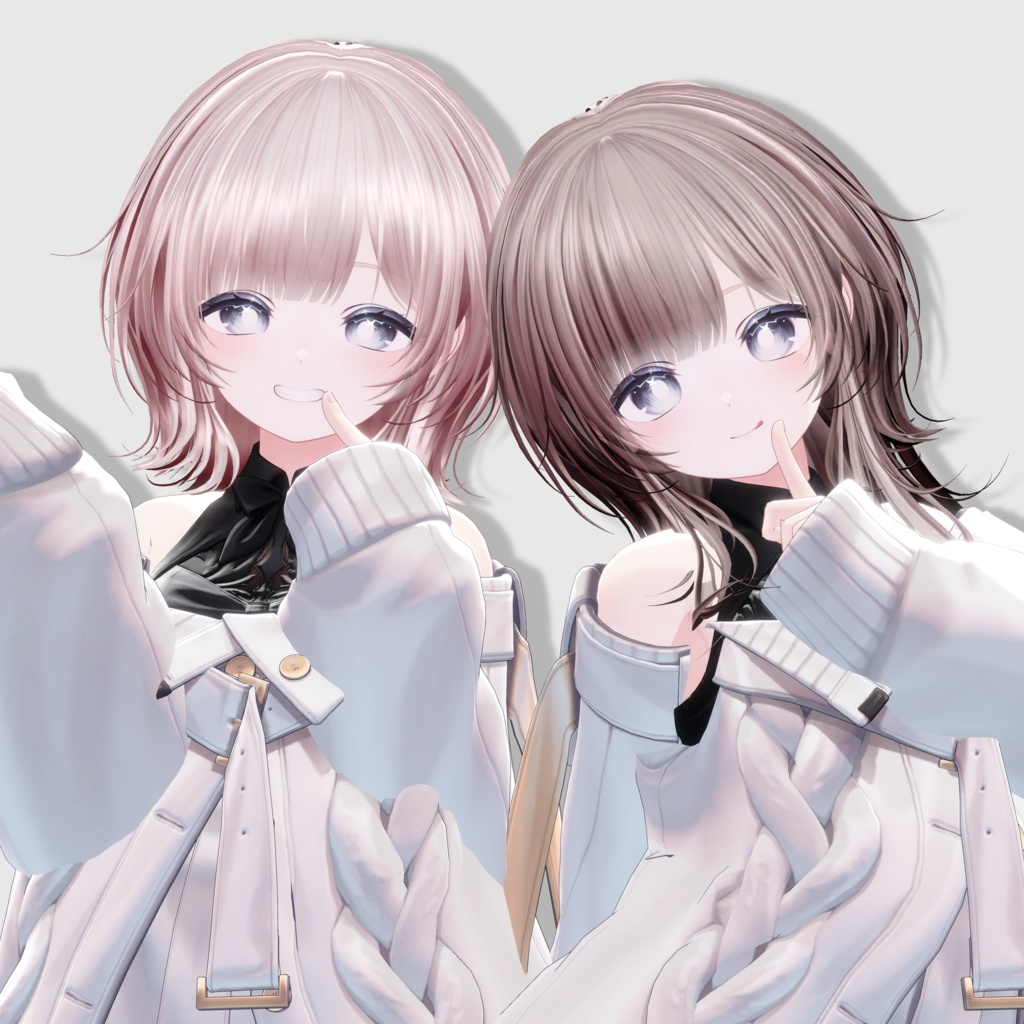 【14アバター対応 VRC Hair】Shade Wolf