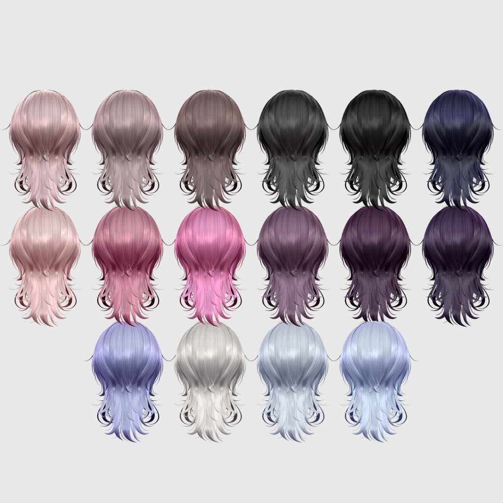 【14アバター対応 VRC Hair】Shade Wolf