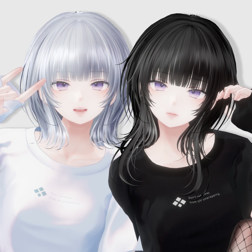 【14アバター対応 VRC Hair】Shade Wolf