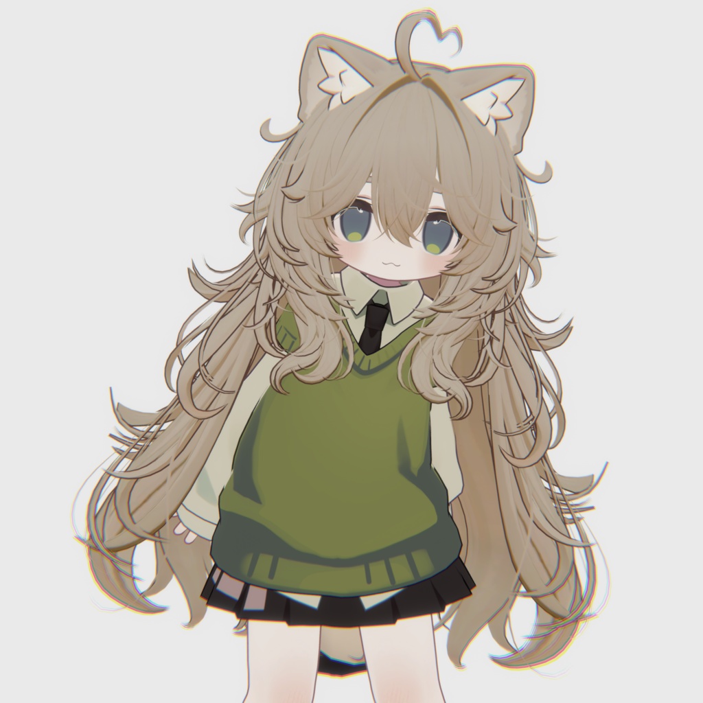 【15アバター対応 VRC Hair】 ボサボサロングヘア