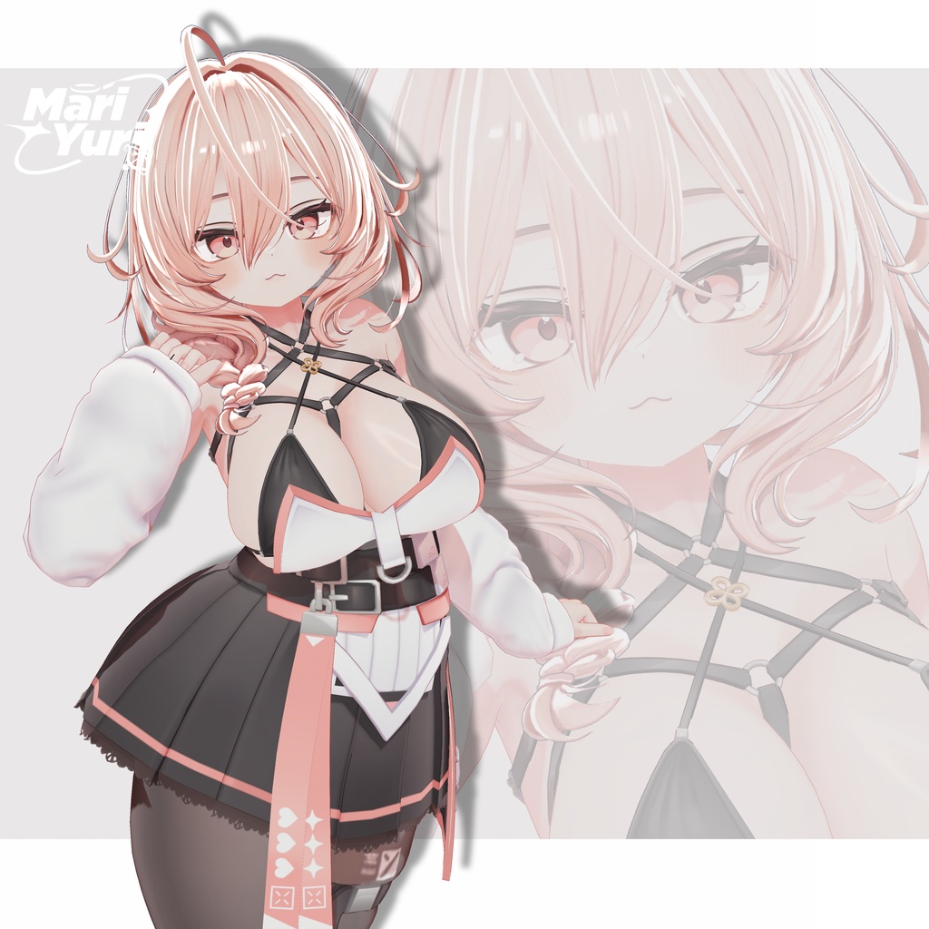 【14アバター対応 VRC Hair】 サイド三つ編み