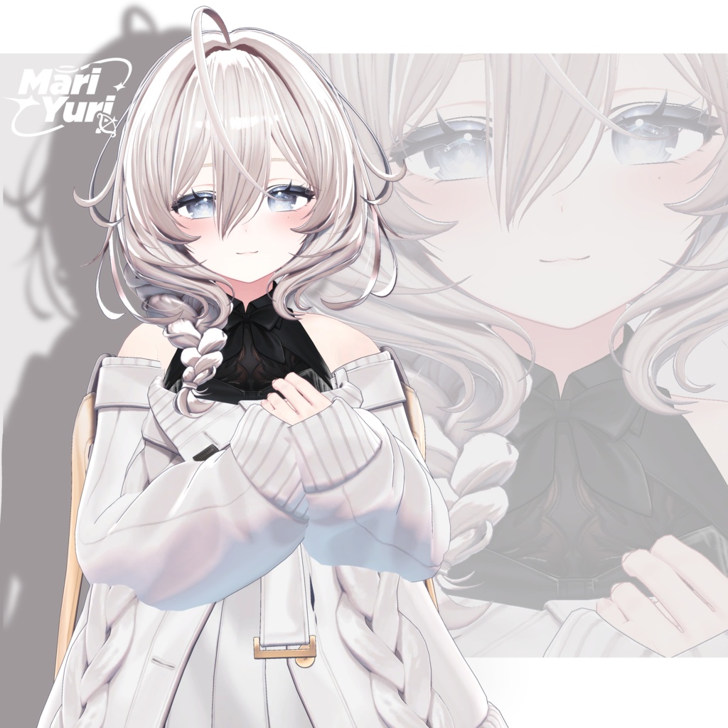 【13アバター対応 VRC Hair】 サイド三つ編み