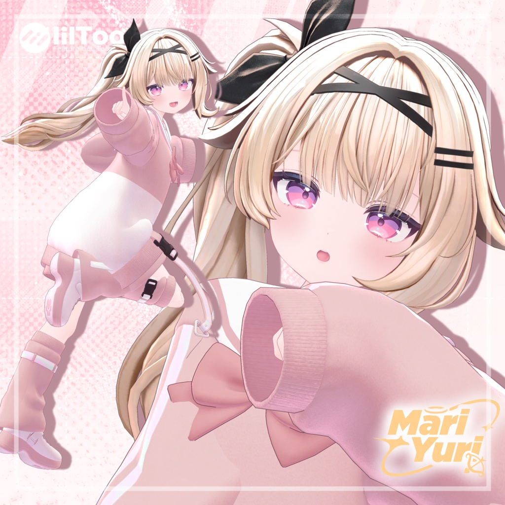 【14アバター対応 VRC Hair】サイドテール