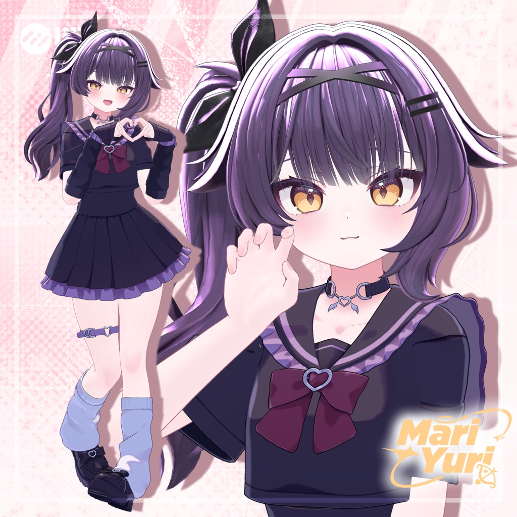 【14アバター対応 VRC Hair】サイドテール