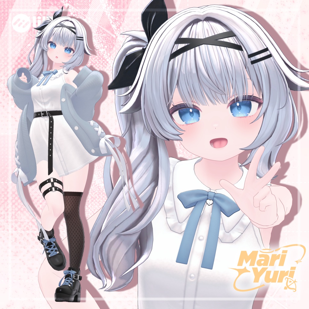 【14アバター対応 VRC Hair】サイドテール