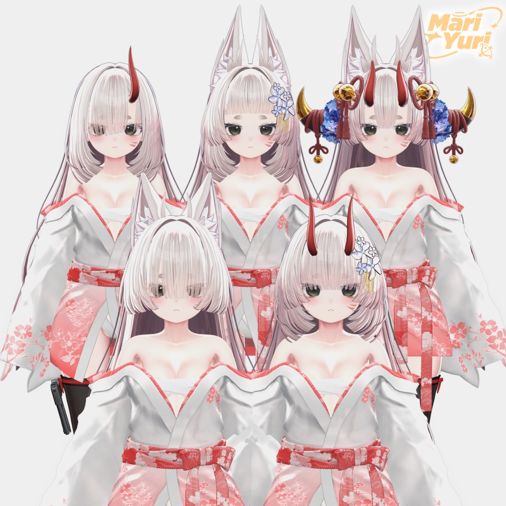 【13アバター対応 VRC Hair】 きつねさまヘア