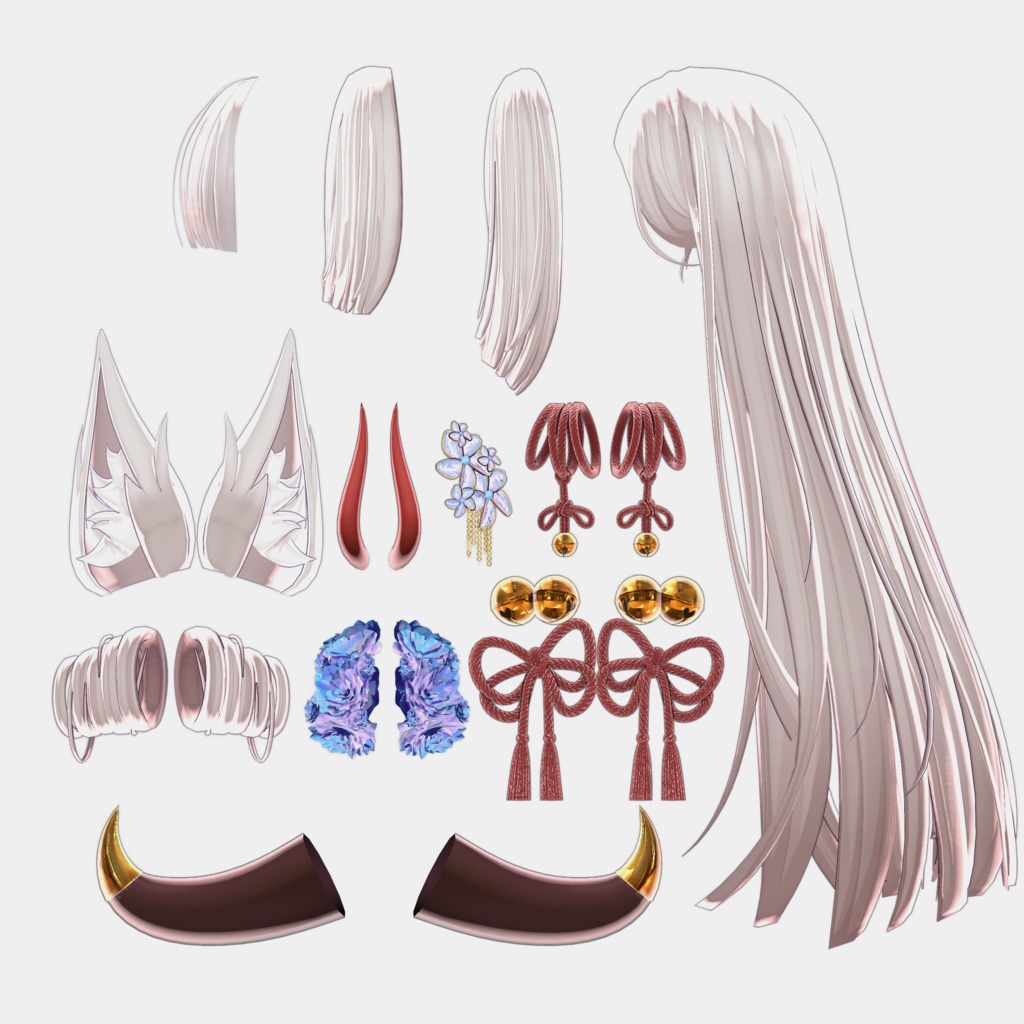 【13アバター対応 VRC Hair】 きつねさまヘア