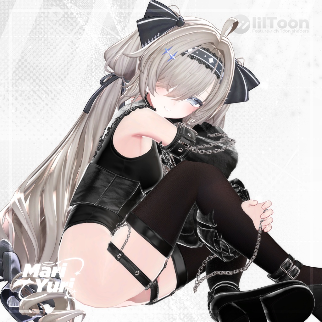 【13アバター対応 VRC Hair】 Ribbon Twintail