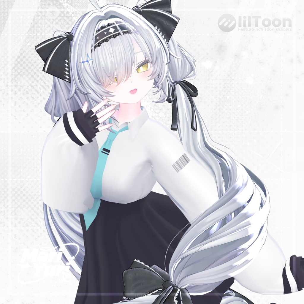 【13アバター対応 VRC Hair】 Ribbon Twintail