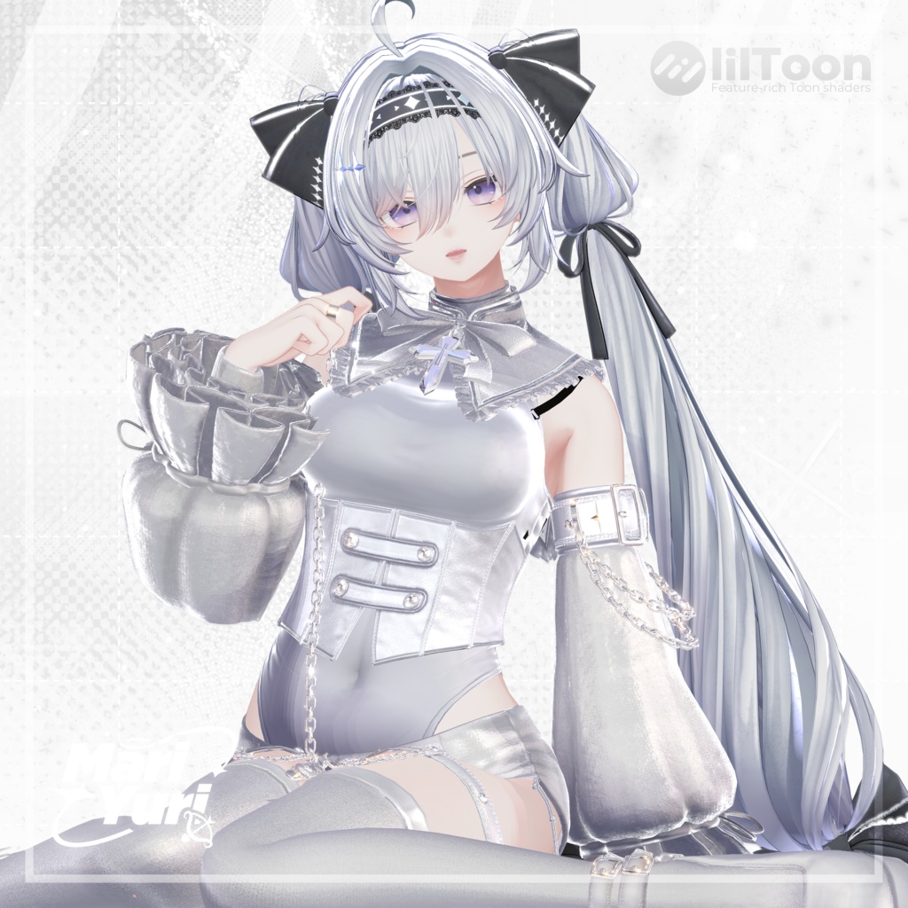 【13アバター対応 VRC Hair】 Ribbon Twintail