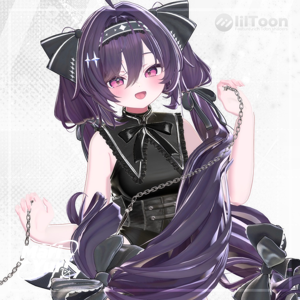 【13アバター対応 VRC Hair】 Ribbon Twintail