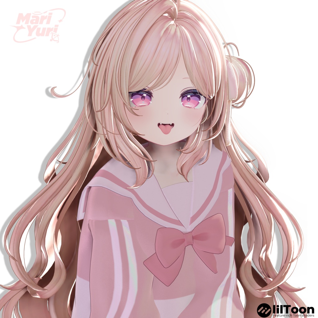 【12アバター対応 VRC Hair】Rosy Loop