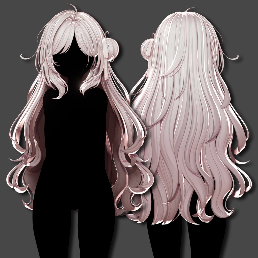 【12アバター対応 VRC Hair】Rosy Loop