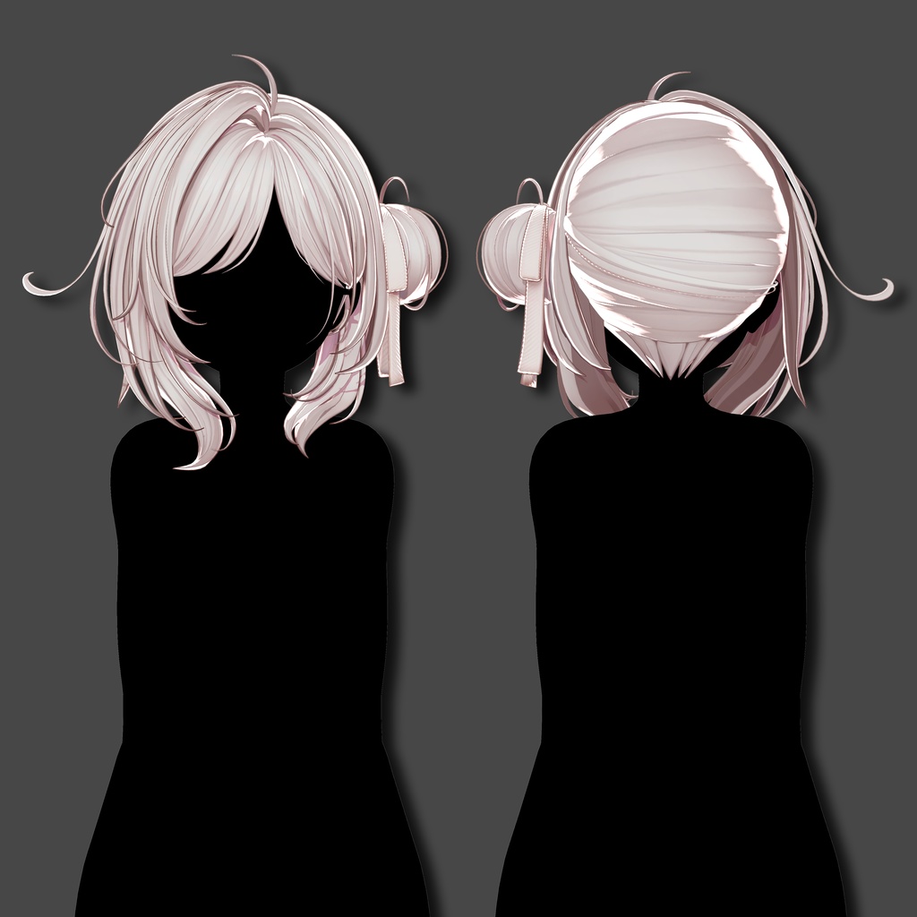 【12アバター対応 VRC Hair】Rosy Loop