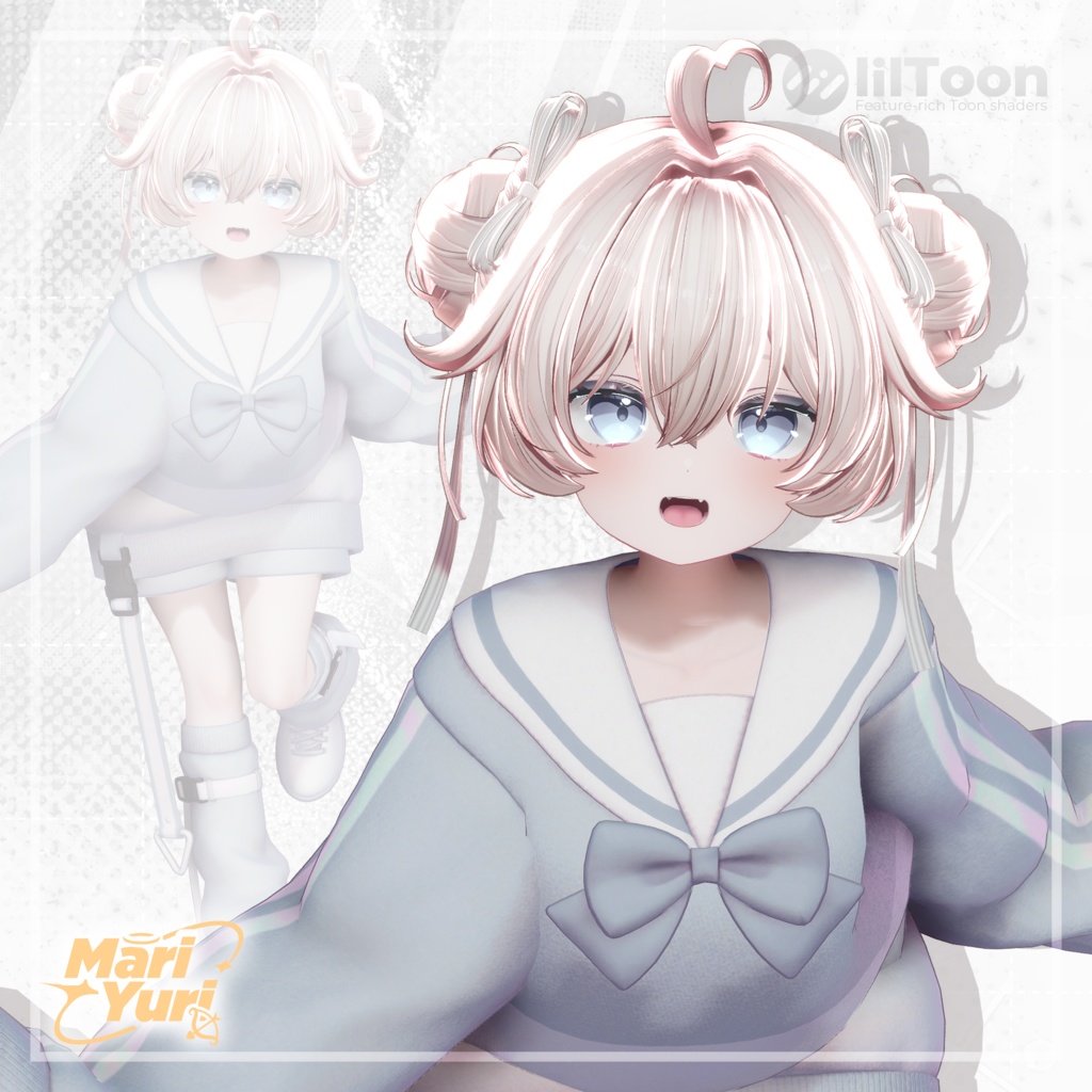✨Sale✨【13アバター対応 VRC Hair】Sugar Puff tail