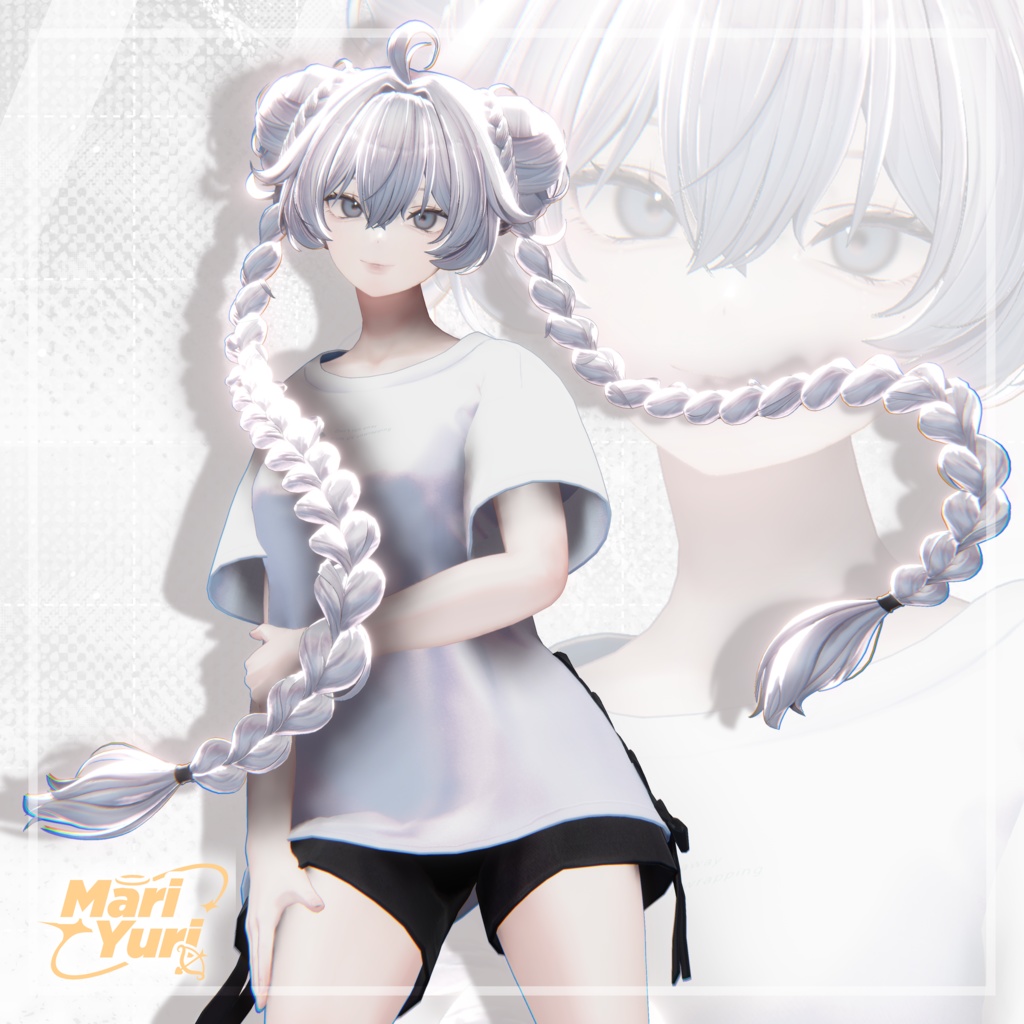✨Sale✨【13アバター対応 VRC Hair】Sugar Puff tail