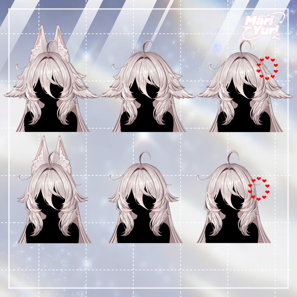 ✨Sale✨【12アバター対応 VRC Hair】ふわとろロングロングロングヘア