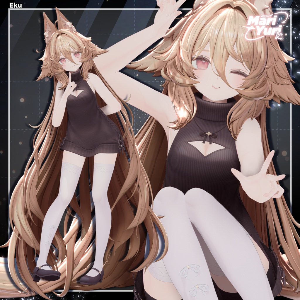 ✨Sale✨【12アバター対応 VRC Hair】ふわとろロングロングロングヘア