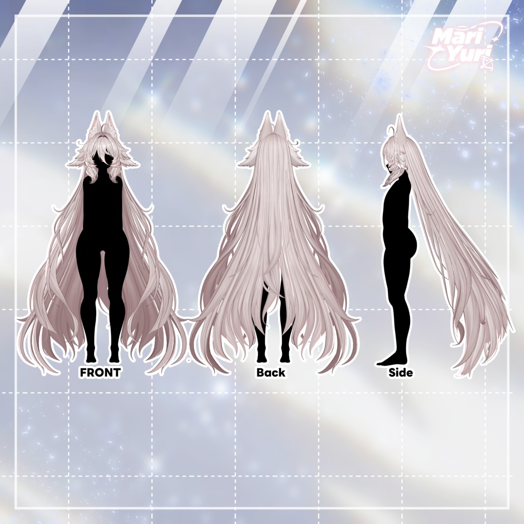 ✨Sale✨【12アバター対応 VRC Hair】ふわとろロングロングロングヘア