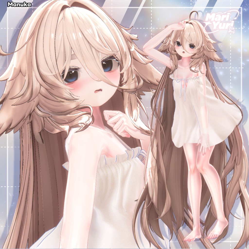 ✨Sale✨【12アバター対応 VRC Hair】ふわとろロングロングロングヘア