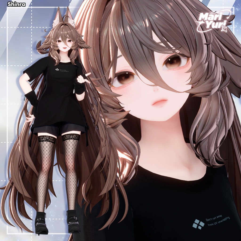 ✨Sale✨【12アバター対応 VRC Hair】ふわとろロングロングロングヘア