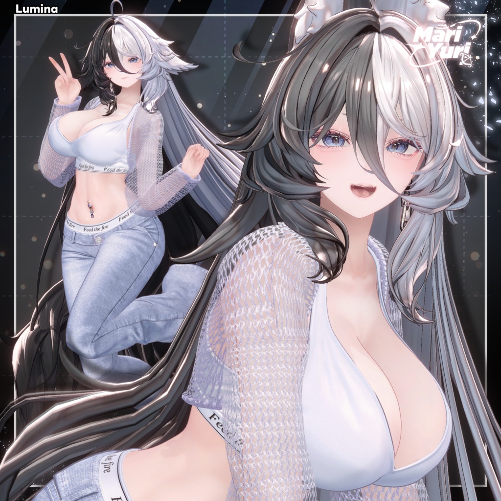 ✨Sale✨【12アバター対応 VRC Hair】ふわとろロングロングロングヘア