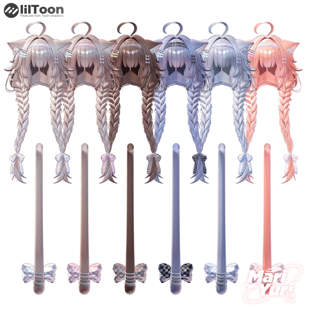 ✨SALE ✨【16アバター対応 VRC Hair】Nya nya nya