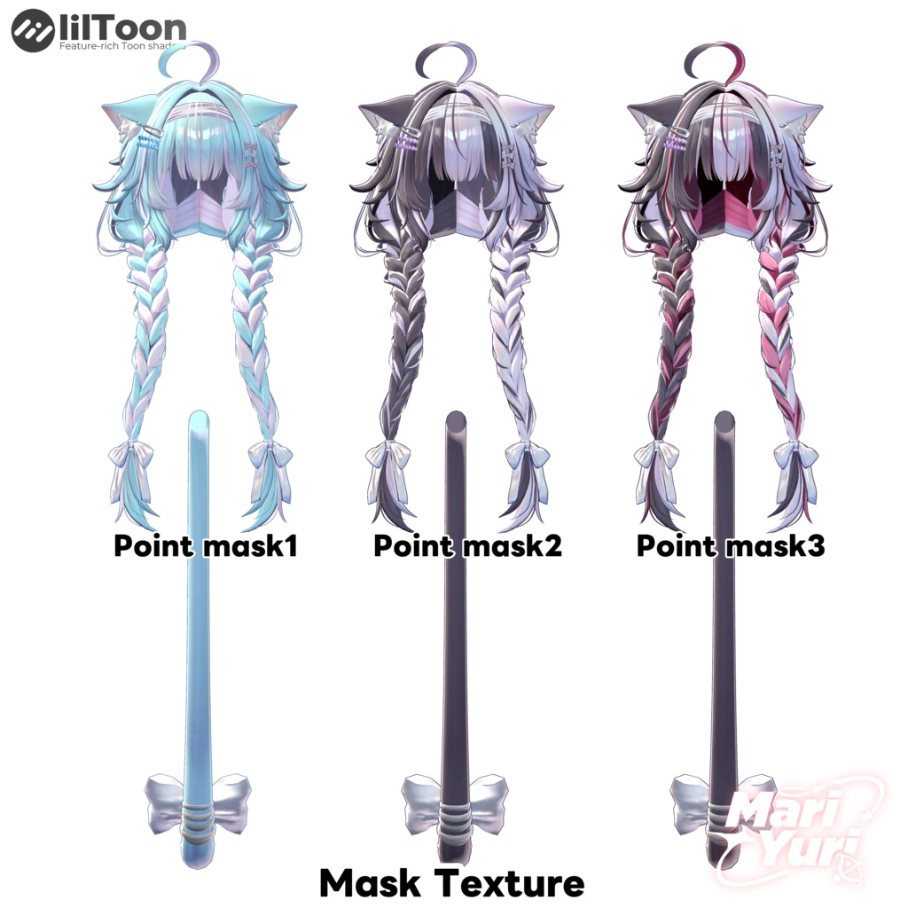 ✨SALE ✨【16アバター対応 VRC Hair】Nya nya nya